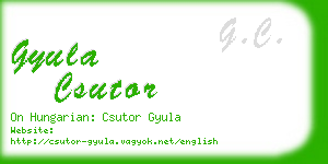 gyula csutor business card